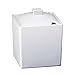 Cal-Mil 1432-15N Melamine Square Jar (Notched Lid), 4" W x 4" D x 4" H, White