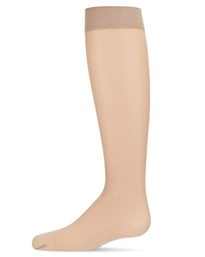 MeMoi Girls Semi-Sheer Basic 30-Denier Knee High Sock3