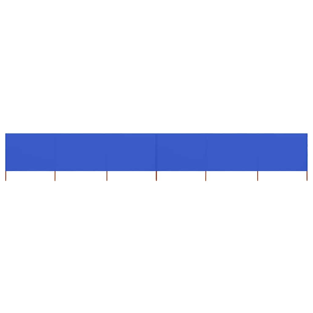 vidaXL 6-panel Wind Screen Durable Stable Solid Camping Windbreak Sun Privacy Screen Wind Breaker Beach Shelter Fabric 800x80cm Azure Blue