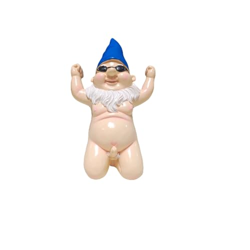 Heuvcnsr Funny Garden Gnomes Outdoor Statues Funny Garden Gnome Outdoor Statues Naughty Sculpture Decoration for Indoor Lawn Yard.