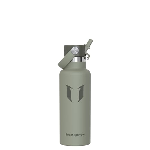 Sparrow Botella Agua Acero Inoxidable 500ml FlipFlow Botella Termica Niños