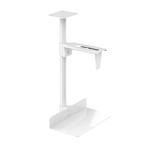 Soporte para CPU metálico con pintura, soporte ajustable para PC con giro de 360° para montaje debajo del escritorio miniatura 1