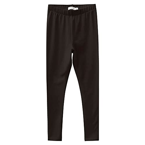 NAME IT Nkfdavina Solid Swe Legging BRU N Noos Leggings, Black, 140 para Niñas