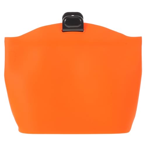 Poubelle en silicone pour voiture Healvian orange étanche et suspendue