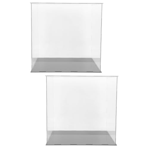 BESPORTBLE Caja De 2 Piezas Caja De Exhibición De Fútbol Pelota Baloncesto Tapa Planeta Vitrina Poseedor Cajas Papelera Encimera Marco De Bola Juguete Estante Tarjetero Deportivo Acrílico
