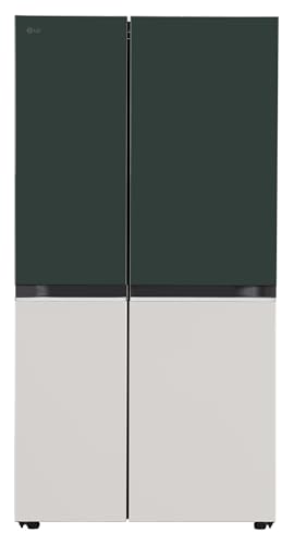 LG 650 L, 3 Star, Frost Free, Double Door, Door Cooling+, Hygiene Fresh+, Smart Inverter Compressor, Wi-Fi Convertible, Side by Side Refrigerator with AI ThinQ (GL-B257EET3, Emerald Tango)