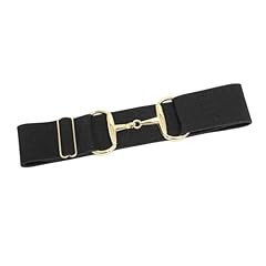 2 Inch Black Belt Gold Snaffle Buckle