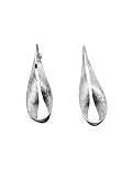 Glamorous Bling Silver Plated Leaf Shape Steel Pendant VIP Fashion Earrings | Bright and Elegant