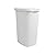 Mind Reader Slim Laundry Hamper with Lid, 60L Clothes Basket, Premium Wicker Design, Plastic, White