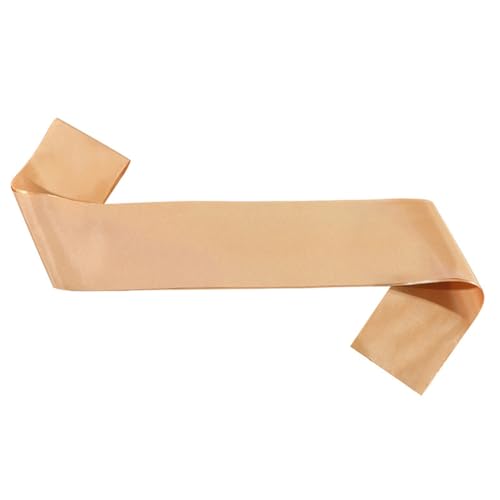 Egurs Schärpe Satin-Schärpen Satinband Damen Party zubehör Deko Schärpe Individuelle Satin DIY Satinschärpe für Frauen Mädchen Hochzeitsfeiern Geburtstagsfeiern Dekorationen Braun