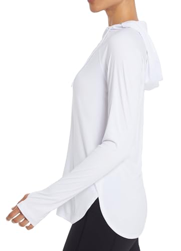 Image of BALEAF Women's Sun Protection Hoodie Shirt UPF 50+ Long Sleeve UV SPF T-Shirts Rash Guard Hiking Running Quick Dry