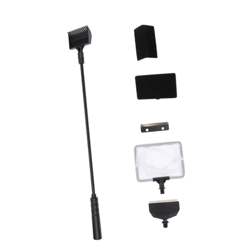 LEDMOMO 1 セット 水槽藻類スクレーパー フィルター 水槽掃除用マグネット 水槽ブラシ洗浄ブラシ 魚 保有者 クリーニングフォーク 水槽の掃除用品 水族館ブラシ プラスチック Black