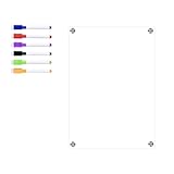NINMORTH Calendario acrílico para nevera, con planificador semanal y mensual, pizarra blanca reutilizable para el horario de comidas y lista de tareas, imanes fuertes, incluye marcadores solubles en