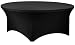 Black 60 Inch 5 Foot Round Stretch Spandex Tablecover