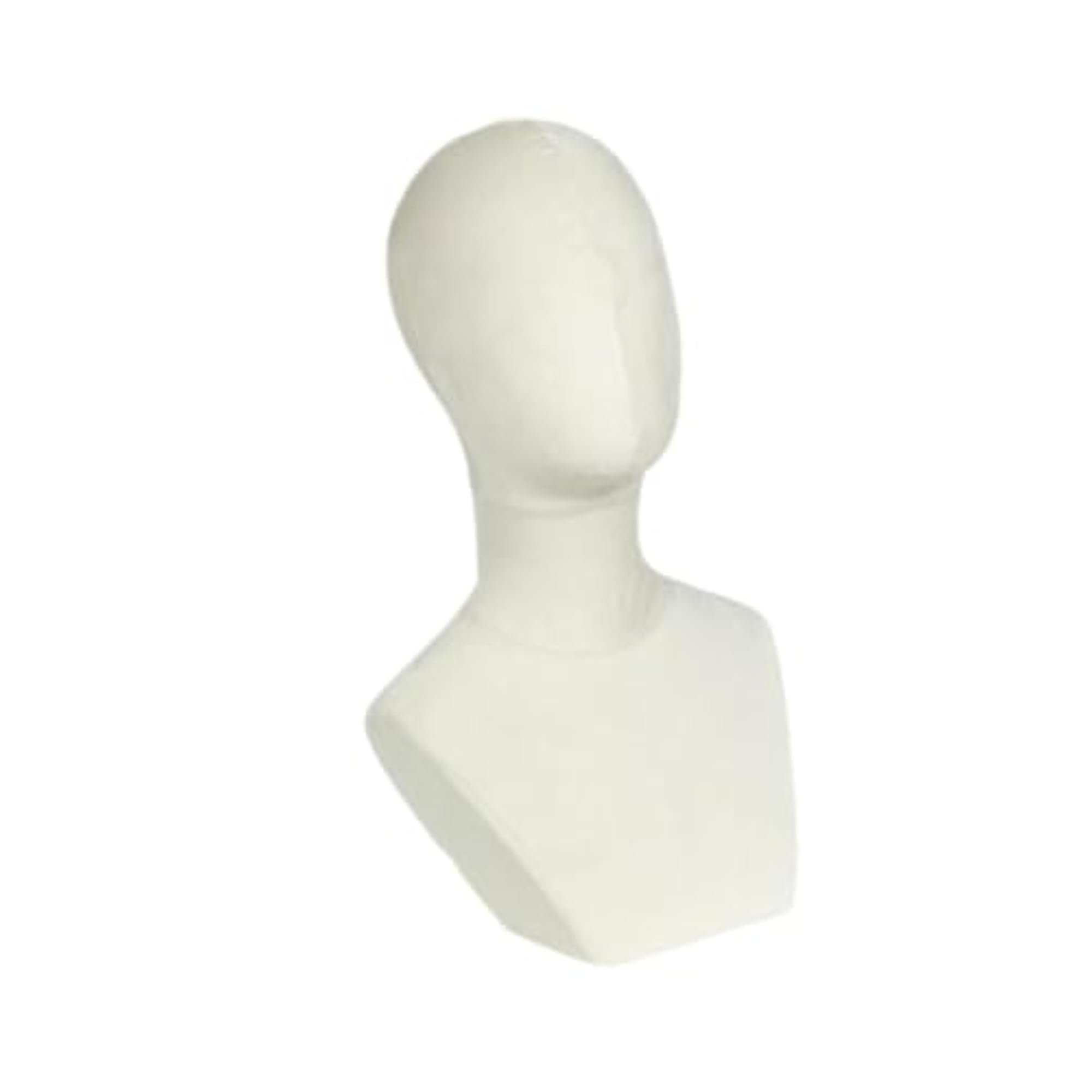 Wig Display Model Head Mannequin Stand for Hat and Wig Cap, White