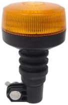 Dun-Bri DBG 85mm Amber LED Beacon R65 | 24 High-Performance LEDs | Sync Capable | Polycarbonate Lens | Compact Safety Warning Light for Industrial & Fleet Use (DIN Pole Flexi)