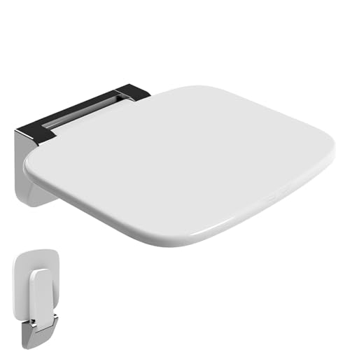 M-TOP Duschhocker Klappbar Hohenverstellbar Duschklappsitz Duschsitz Wandmontage Klappsitz Dusche Edelstahl Duschstuhl Belastbar 200kg für Kinder, Senioren und Kleinkinder1 Pack