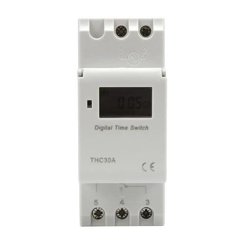 Temporizador THC30A 30A 220V CA digital programable de carril DIN 4