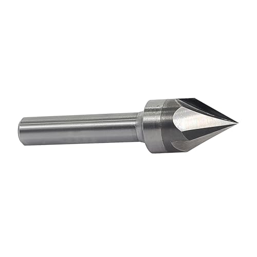 AKYLIN V Nutfräser 60 grad 8mm schaft，3 Flöten Fasenfräser Gravierfräser CNC Fräser für Oberfräse Holz Gravur