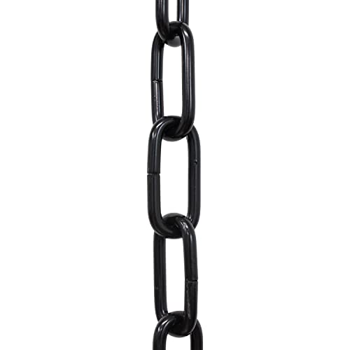 Image of RCH Hardware CH-ST59-U58-BLK Steel Chandelier Chain 3 Gauge, Black (1 Foot)
