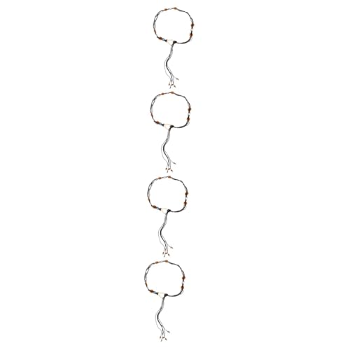 Ceinture femme mariage en coton et lin tissé avec perles élégantes Veemoon