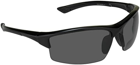 proSPORT Polarized Bifocal Sunglasses +3.00 Smoke Lens Black Frame Men and Women