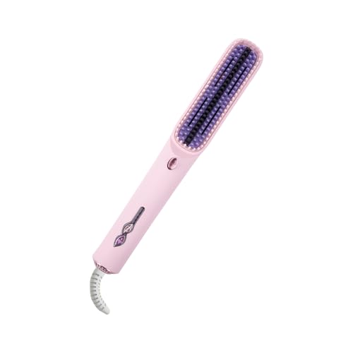 Sionhiuo Cepillo Alisador para Cabello,Cepillo de Estilo Iónico para Pelo Rizado - Térmico Liviano Para Casa Viajes Trabajo Escuela