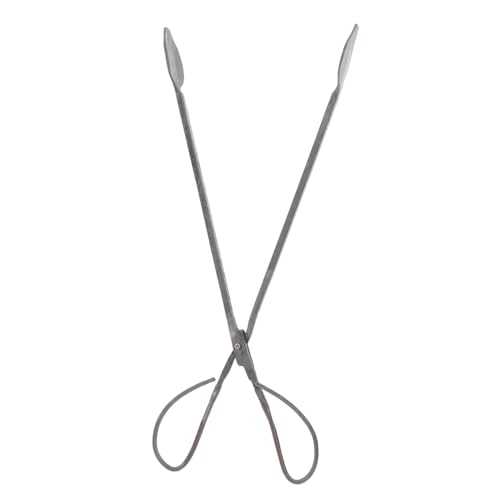 Homoyoyo Pinzas para Leña Hierro Reforzado para Chimenea y Barbacoa Herramienta Resistente para Manipular y Madera Interiores y Exteriores