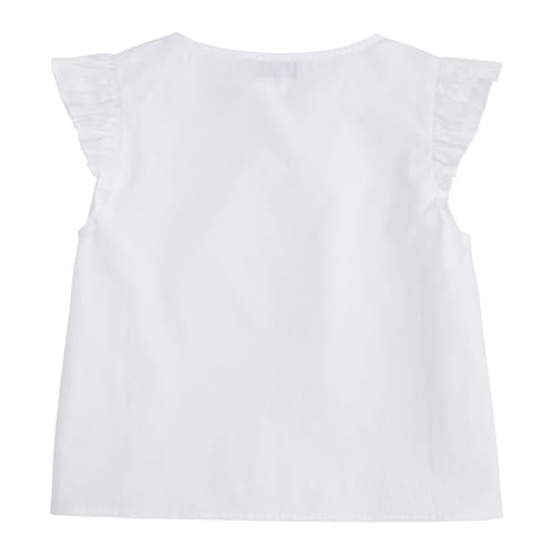 vineyard vines Girls' Poplin Ruffle Button Down Top2