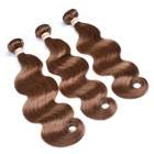 Brazilian Wavy Hair 3 Bundles Body Wave Real Human Hair Weave Weft Remy Hair Extensions Golden Brown #30 Color 3 Pieces Pack 300 Grams (14 14 14 Inches)