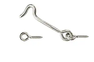 SH Gate Hooks and Eyes - Stainless Steel for Doors, Windows and Gates (2.5, 100)