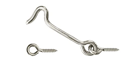 SH Gate Hooks and Eyes - Stainless Steel for Doors, Windows and Gates (2.5, 50) (B09JP7T98Y) Amazon Price History, Amazon Price Tracker