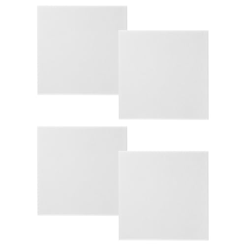 COHEALI Tableros de Corcho Autoadhesivos Blancos 4 Piezas 20x20 Cm para Oficina, Aula y Dormitorio, Tableros de Anuncios Cuadrados de Fieltro Absorbente de Sonido, Accesorios para Pared