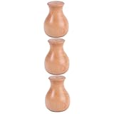 MAGICLULU 3 STK Massivholzvase bürodeko büro Dekoration Natürliche Dekoration holzdeko genschenkideen Kerzenvase klare Vase Blumenstrauß Pampas Blumenbehälter Einrichtungszubehör hölzern