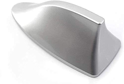 MAISON Universal Car Antenna, Shark Fin Antenna Roof Aerial Base AM FM Radio Signal, Original Car Color, Bright Paint ABS Decorative Antenna for Auto SUV Truck Van (Silver)