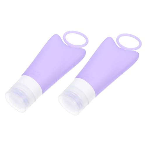 Alipis Botellas Portátiles de Silicona Recargables para Viaje Envases Comprimibles sin Fugas para Champú Gel y Loción con Diseño Colgante y Sellado Neumático para Negocios y Viajes