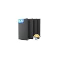 4 Pack Large Acoustic Panels Sound Absorbing with Self-Adhesive, 47.2”*23.6”*0.36” High Density Sound Proof Foam Panels for Walls, 3D Vertical Soundproof Wall Panels for Home Studio Office Decor-Black