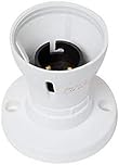 Mr.Gadget's Solutions Bayonet Batten White Ceiling Lamp Holder BC B22 Light Bulb Socket Lamp Fitting