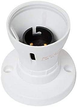 Mr.Gadget's Solutions Bayonet Batten White Ceiling Lamp Holder BC B22 Light Bulb Socket Lamp Fitting