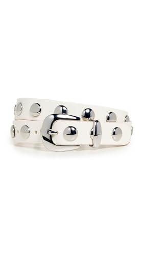 Madewell Women's Western Studded Belt, Ivory, Medium