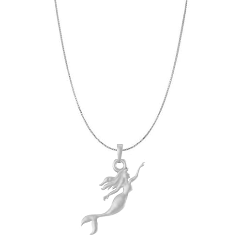 Pendentif en argent sterling 925 chaîne vénitienne et collier sirène psb7301-1