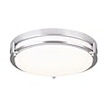 Canarm, LFM227A13BN, Flush Mount, Brushed Nickel Finish, LED Bulb, 25W, 3.625 x 12.5