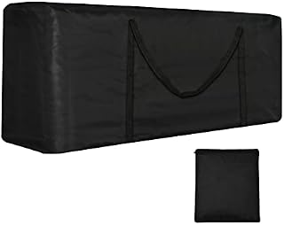 Errum Garden Furniture Cushion Storage Bag Waterproof Heavy Duty 420D Oxford Fabric 200 * 75 * 60cm Portable Christmas Tree Storage Bag with Handle and Zipper for Home and Patio (Black)
