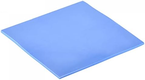 sourcing map Thermal Pad Heat Conduction Silicone Pads Conductive 100 x 100 x 2 mm 4W for Components Gap Filler Blue