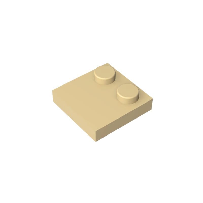 GDS-1483 33909 Foundation Plate Special 2x2 with Only 2 Studs, Tan, 50 PCS
