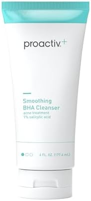 Proactiv+ Smoothing BHA Cleanser, 6 oz, Unscented Acne Treatment for All Skin Types, 1% Salicylic Acid Cleanser with Soothing Aloe