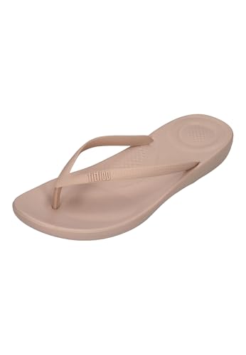 FitFlop E54137-065 IQUSHION Ergonomic FLIP-Flops Beige US08.5