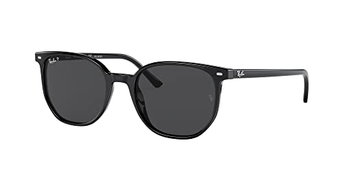 Ray-Ban RB2197 Sunglasses Bundle: RB 2197 ELLIOT 901/48 Elliot Black Polar Black and Eyewear Cleaning Kit