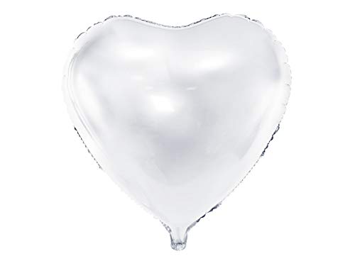 Palloncino Foil Mylar A Forma Di Cuore Bianco 61 Cm