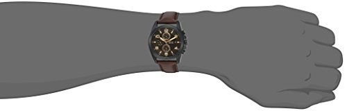 Relic by Fossil Men's Daley Multifunction Black Stainless Steel and Brown Leather Band Watch (Model: ZR15946) by Relic - Image 2